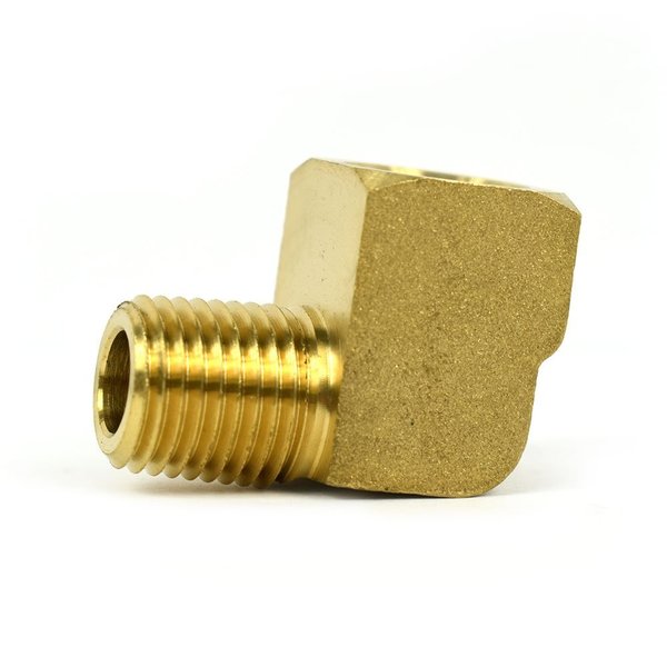 Interstate Pneumatics Brass Street Pipe Elbow Fitting 1/4 Inch NPT - 90 Degree FST44E